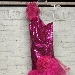 80s Vintage - Pink Sequin - Women's Size 8